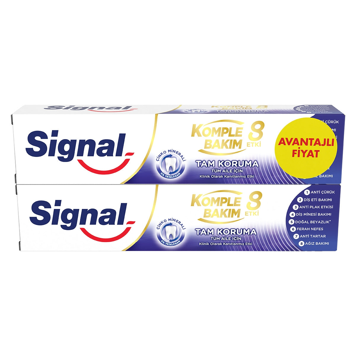 SİGNAL DİŞ MACUNU KOMPLE BAKIM 8 ETKİ 2x75 ML