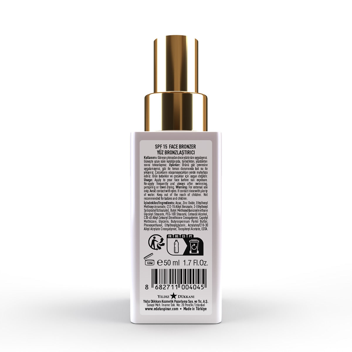 YÜZ BRONZLAŞTIRICI SPF15 50 ML