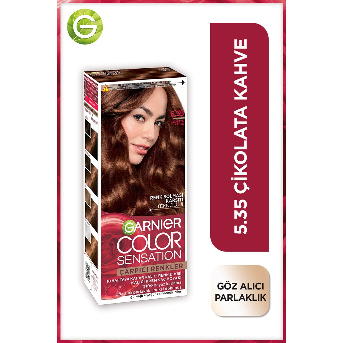 Garnier Color Sensation Saç Boyası Çikolata Kahve 5.35